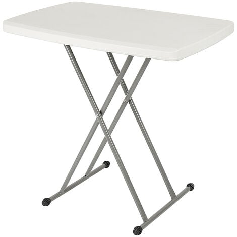 MaxxGarden Table Pliante, Table de Jardin, 120 x 60 x 74 cm, Table  Exterieur, Table Pliable, Blanche : : Jardin