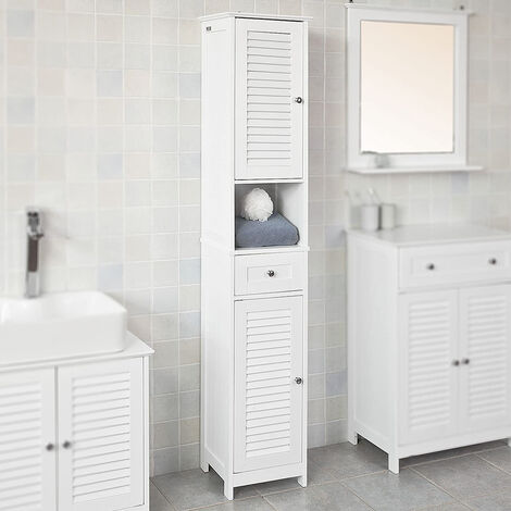 Meuble Colonne de Salle de Bain Armoire Haute Meuble Rangement