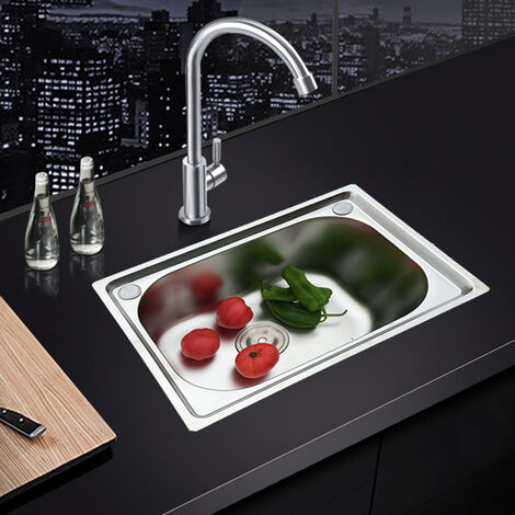 Évier Cuisine 1 Bac En Inox 504020cm (1/5)
