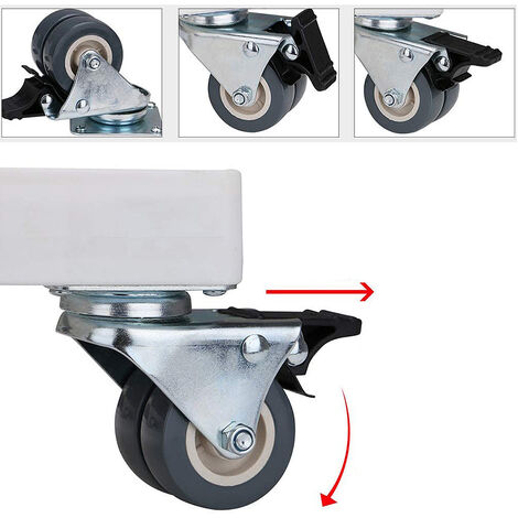 Lave Linge, 47cm-69cm Base de Machine à Laver Réglable Support Charge 150 kg Réduction du Bruit Effet Avec pour Réfrigérateur/Machine à Laver/Sèche-Linge (Blanc)