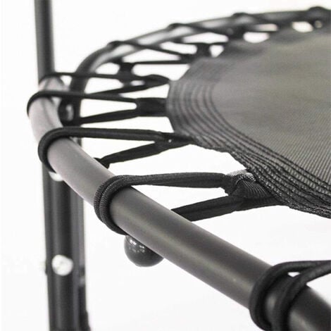 Trampoline de jardin enfants Ø 1,40 × 1,60H m filet de sécurité porte zipée couvre-ressorts + 6 poteaux rembourrés inclus noir rouge vert