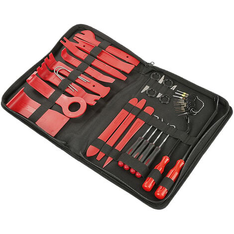  30PCS Outils pour Garnitures Outils Démontage Installation  Garniture Intérieure Outils pour Garnitures Panneau de Porte Autoradio Kit  Garniture Voiture avec Un Sac