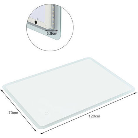 Miroir De Salle De Bain LED Avec Interrupteur Tactile - Moderne - Alasta