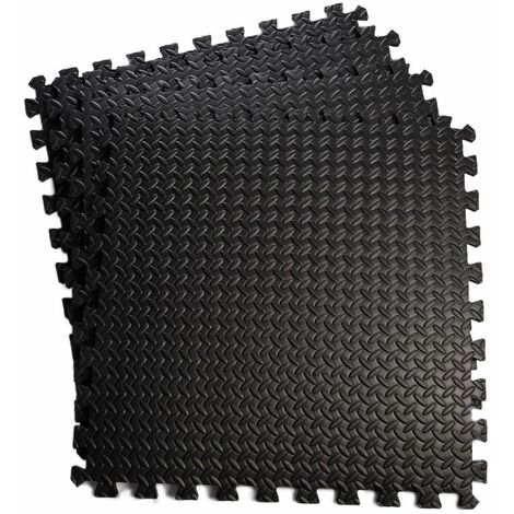 Tapis de sol Puzzle, Gym à domicile - Noir (120 x 120 cm