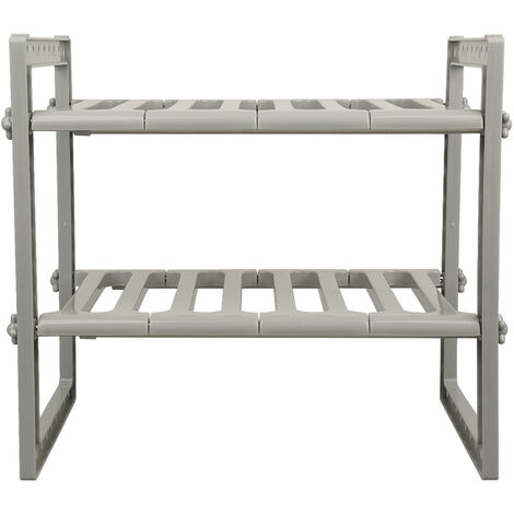 Étagère Sous Évier Wenko Flexi - Extensible 44-82cm - Support 20kg - Aluminium/Gris