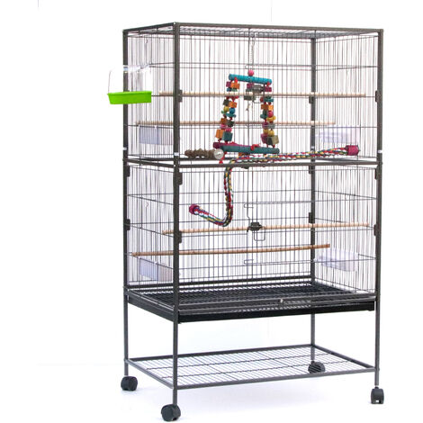 Grande Volière Cage à Oiseaux Design pour Perruche Perroquet avec