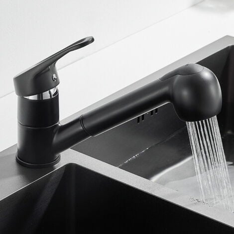 Robinet mitigeur cuisine avec douchette extractible noir – Le Mitigeur :  Boutique en ligne de robinetterie