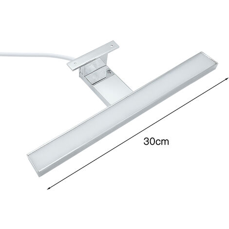 Applique LED Pour Miroir Salle De Bain – 30 Cm, IP44 étanche – Lumière 6000K, 4.5W – Version Chromée