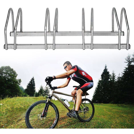 XMTECH Râtelier Range-Vélo au Sol Support de Rangement pour 2 Vélos