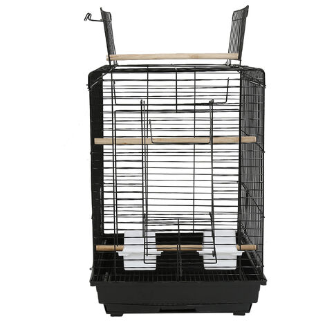 Cage à Oiseaux Intérieur 40 x 40 x 58 cm Toit Ouvrant pour Perruche ...