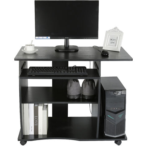 Bureau informatique table de bureau table informatique meuble pour  ordinateur 90 x 50 x 75 cm