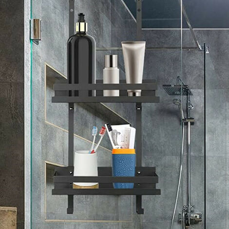 Serviteur De Douche A Suspendre En Aluminium Étagère De Douche, Panier De Douche Sans Perçage