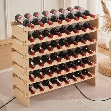 Étagère à Vin Casier à Vin Range-bouteilles Horizontal pour 48 Bouteilles 6  niveaux 90 *