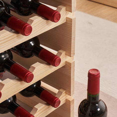 Étagère à Vin Casier à Vin Range-bouteilles Horizontal pour 48 Bouteilles 6  niveaux 90 *