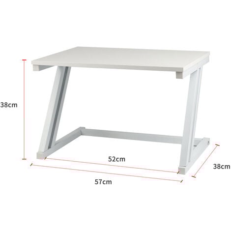 Étagère de Cuisine Support de Micro Onde Etagère à Micro-Ondes Support de Four à Micro-Ondes 2 Couches Blanc