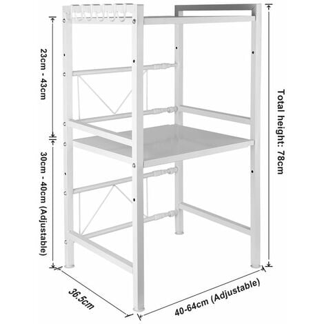 3-Tier)Support Extensible pour Four à Micro-Ondes à Charge Lourde