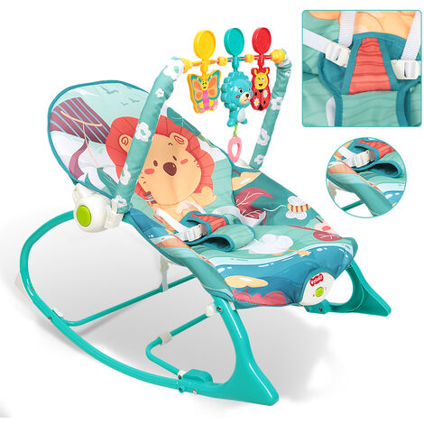 Transat Bébé Bright Starts Taggies - Vibrations, Musique, Jouets Amovibles - 0-6 Mois