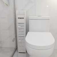 Meuble Armoire Colonne de Salle de Bain, Meuble de Rangement en PP pour Salle et Buanderies, 78 x 17 x 15 cm