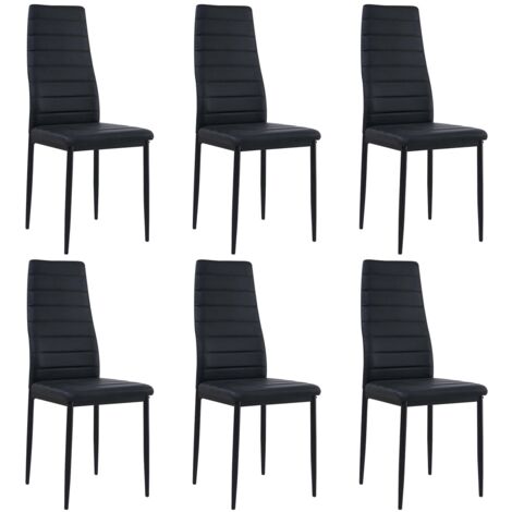 Lot de 6 Chaises de Salle à Manger en PVC Chaise de Cuisine Moderne Chaises (1/3)