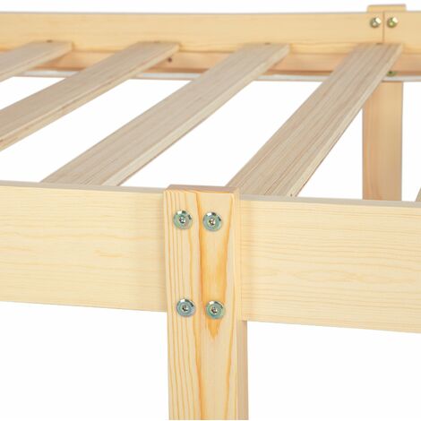 Sommier Bois Hêtre 80x200 Cm - Hauteur 35 Cm - Orthopédique - Evergreenweb - Neuf