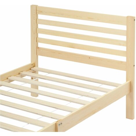 Lit simple style futon en hêtre naturel 80x200 avec sommier à lattes en Lit simple style futon en hêtre naturel 80x200 avec sommier à lattes en