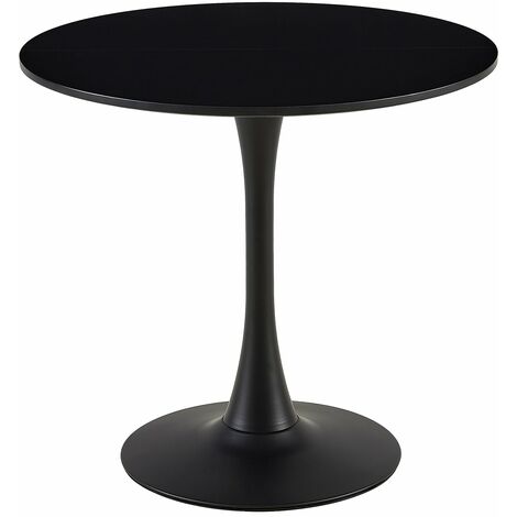 Table Ronde Noir Loisirs Table à Manger Scandinave Balcon Petite Table ...