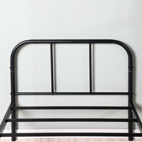 Lit Simple en métal Design Cadre de lit 90x190cm-Noir