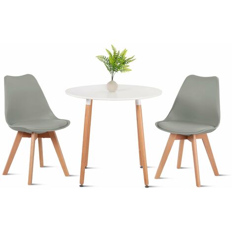 2× chaises de salle à manger design contemporain scandinave-gris