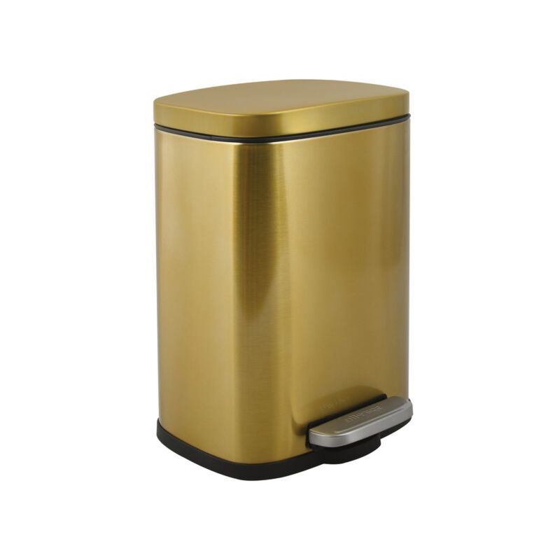 Spirella Cubo de pedal Acero AKIRA 5L Oro Brillante