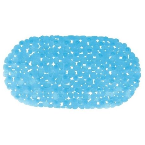 Alfombrilla para Bañera de PVC PEBBLES 35x68cm Azul Transparente MSV