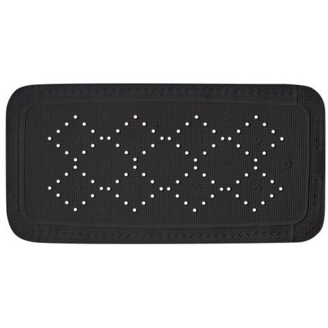 Alfombra de bañera de PVC ALASKA 91x36cm Negro Spirella