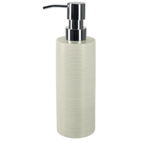Dispensador de jabón Cerámica TUBO ACANALADO Beige Spirella (1/2)