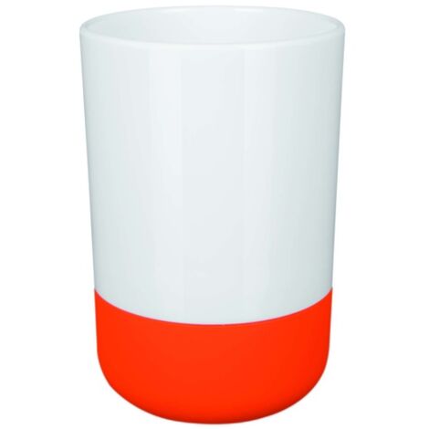 Taza MOJI naranja y blanca Spirella
