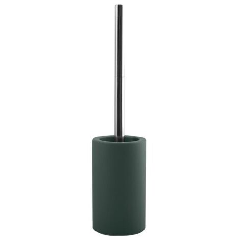 Escobillero con Soporte Cerámico TUBE-mate Verde Oscuro Spirella