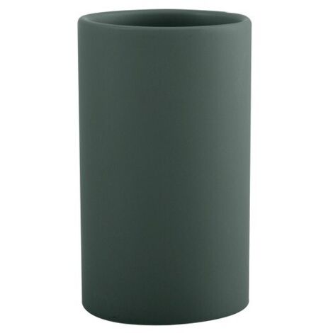 Vaso Cerámico TUBE-MATT Verde Oscuro Mate Spirella