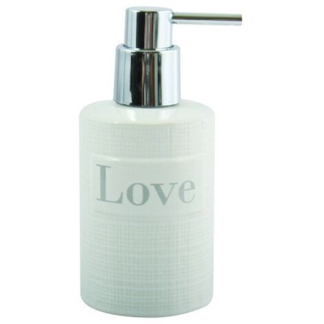 Dispensador de jabón Cerámica LOVE Blanco MSV