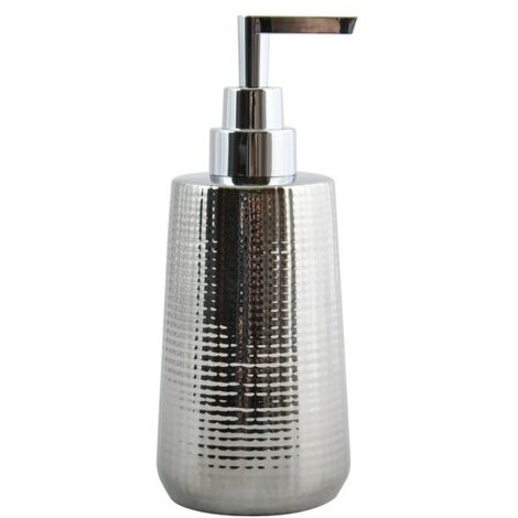 Dispensador de jabón Cerámica DALLAS Plata MSV