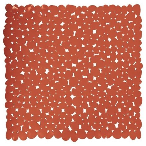 Alfombra de ducha antideslizante PVC 53x53cm Terracota MSV