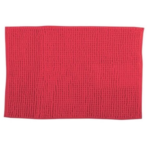 Alfombra de baño CHENILLA Microfibra 50x80cm Rojo MSV