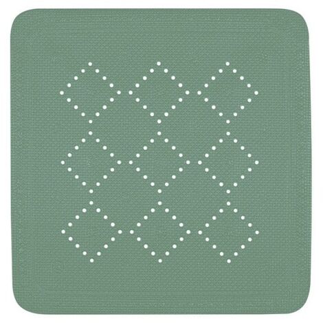 Alfombra de ducha PVC ALASKA 55x55cm Verde musgo Spirella (1/2)