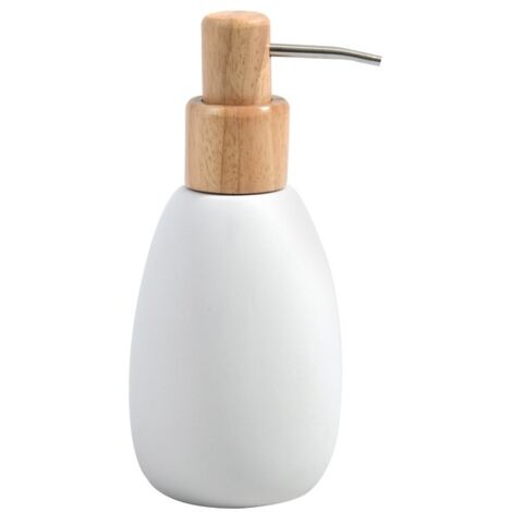 dispensador de jabón de poliresina y madera SVEN White Spirella (1/2)