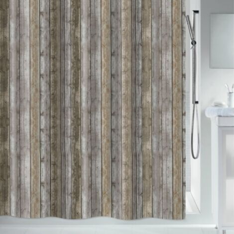 Cortina de ducha Poliéster ROMANO 180x180cm Marrón Spirella