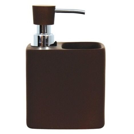Dispensador de Jabón y Esponja Cerámica MALAGA Chocolate MSV (1/2)