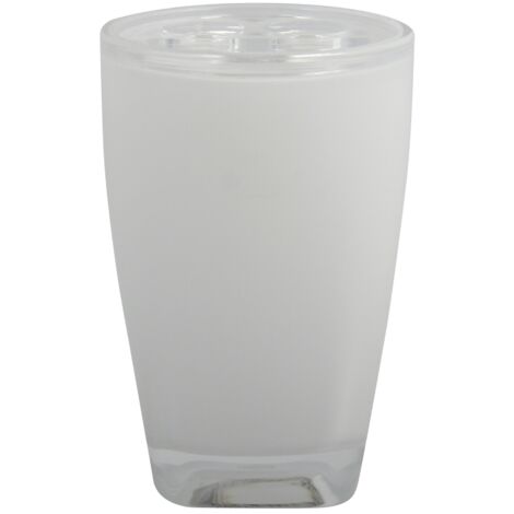 Portacepillos Acrílico TAHITI Blanco MSV
