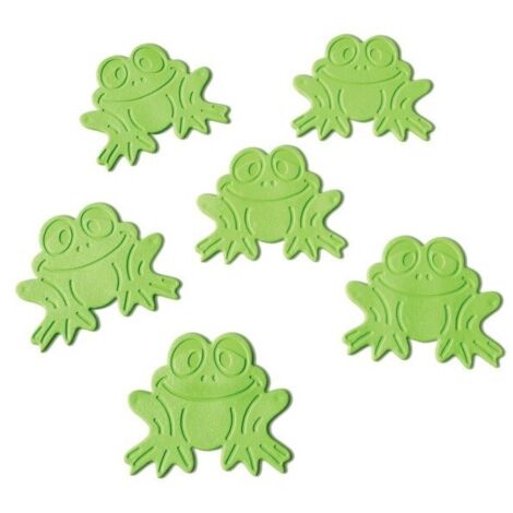 Figuras de ducha o bañera de PVC antideslizantes RANAS x6uds verde Spirella (1/2)