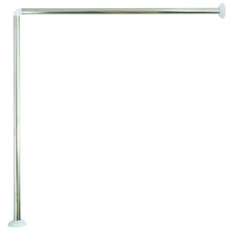 Barra para cortina de ducha de esquina para fijar 80x80cm Acero inoxidable MSV