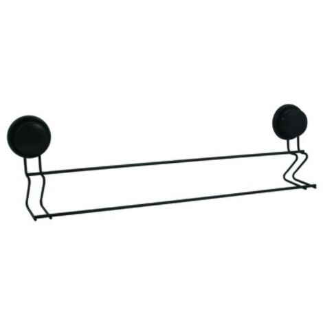 Toallero de pared con ventosas en Acero Negro MSV (1/5)