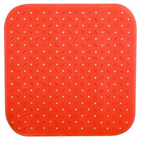 Alfombra de ducha antideslizante caucho reciclable CLASS 54x54cm Naranja MSV