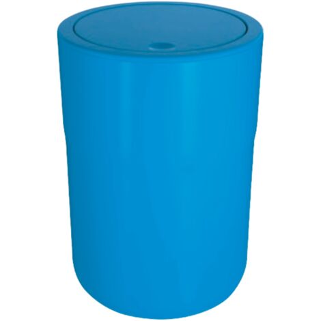 Papelera basculante para baño PS COCCO  azul Spirella