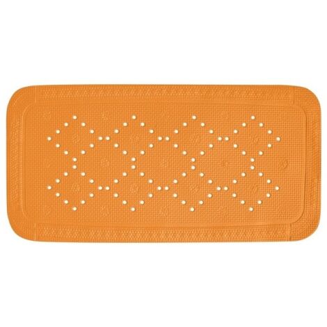 Alfombra de bañera PVC ALASKA 91x36cm Naranja Spirella